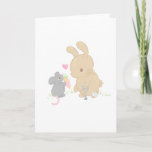 Get Well Soon Bunny and Mouse Card (Vertical)
