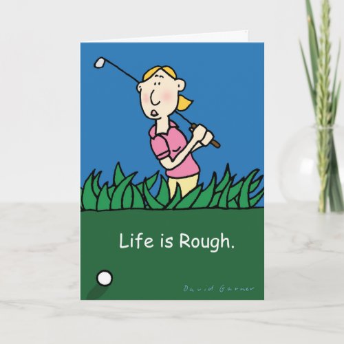 Get well soon card with golf theme