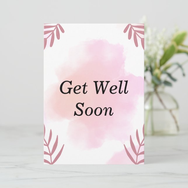 get well soon cards watercolor (Standing Front)