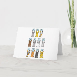 Get Well Soon Cartoon Cats Card
