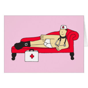 Get Well Soon Cartoon Male Nurse Cards