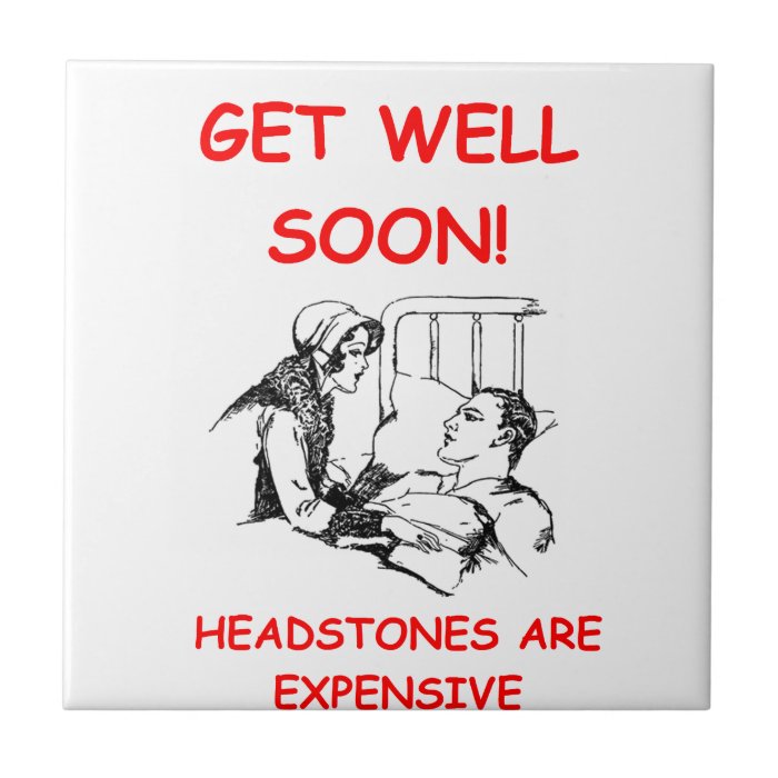 get well soon ceramic tiles