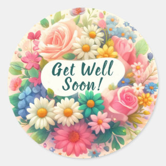 Get Well Soon Classic Round Sticker