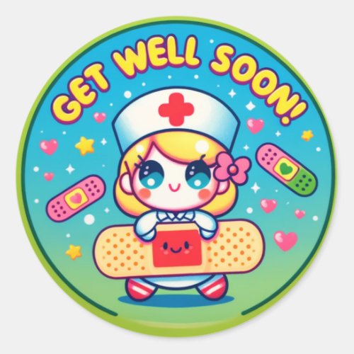 Get Well Soon Classic Round Sticker