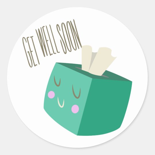 Get Well Soon Classic Round Sticker | Zazzle.com