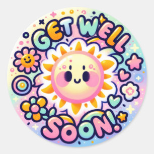 Get Well Soon Classic Round Sticker