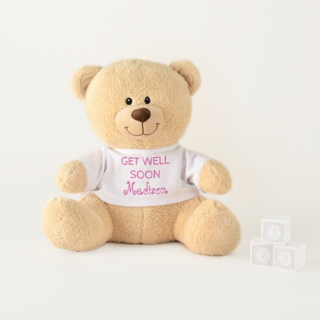 Get Well Soon Custom Photo Best Friends Teddy Bear (In Situ)