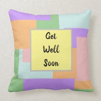 Get Well Soon Customizable Throw Pillow