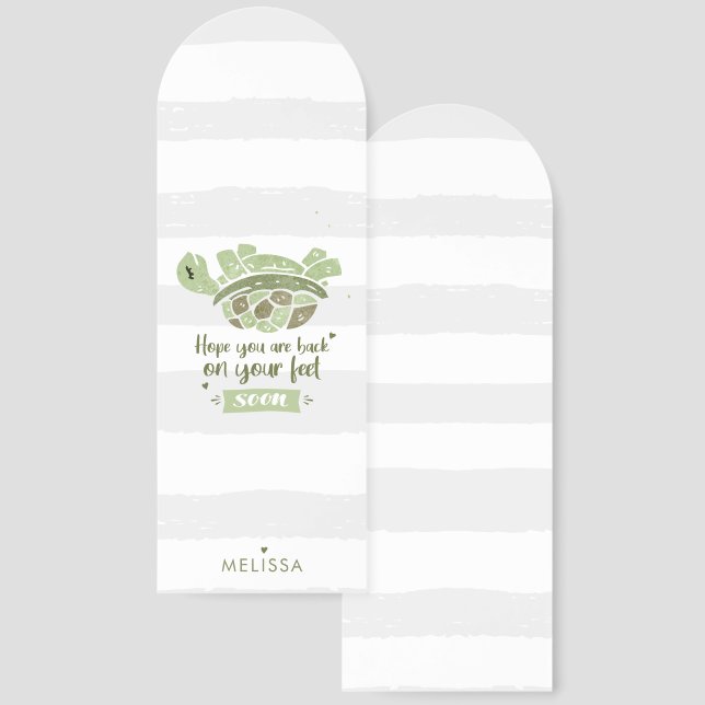 Get Well Soon Cute Best Wishes Custom Bookmarks (Front & Back)