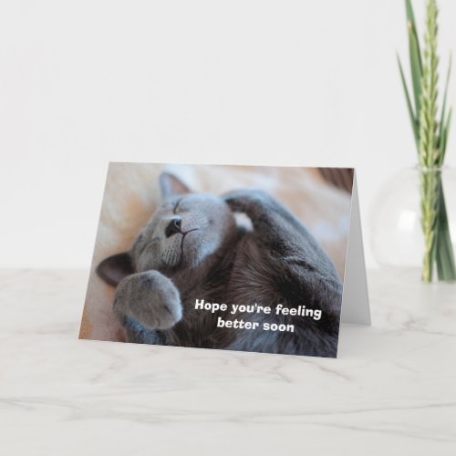 Get Well Soon Cute Cat Card