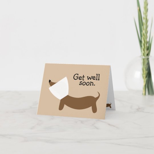 Get Well Soon Dachshund Card | Zazzle.com