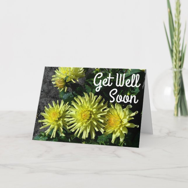 Get Well Soon Dahlia Lakeview Glow #1 Card (Front)