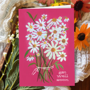 GET WELL SOON Daisy Bouquet Customize it! Card