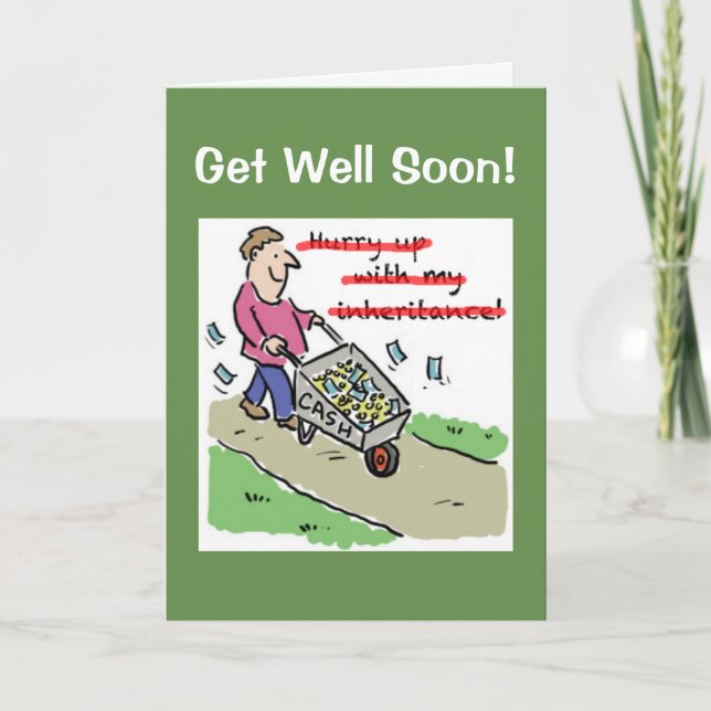 Get Well Soon - Dark Humor Card (Front)