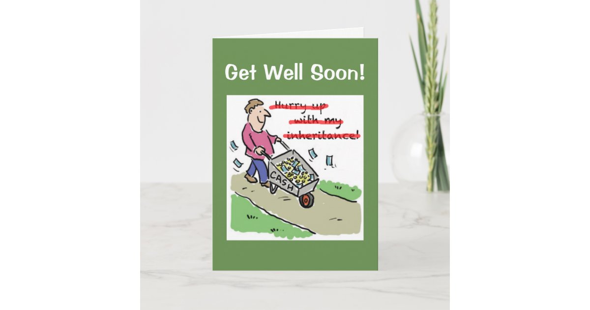 Get Well Soon - Dark Humor Card | Zazzle