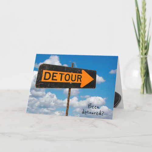 Get Well Soon Detour Sign Card