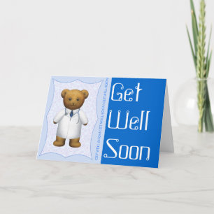 Get Well soon - Doctor Teddy Bear Card