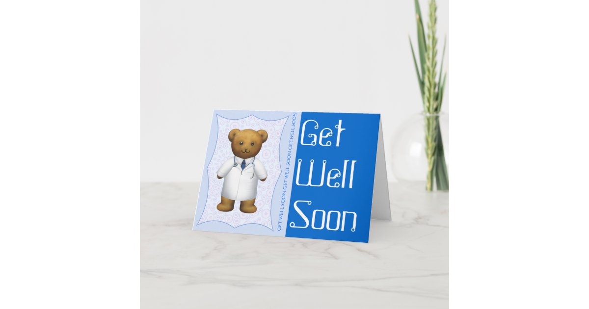 Get Well Bear Card