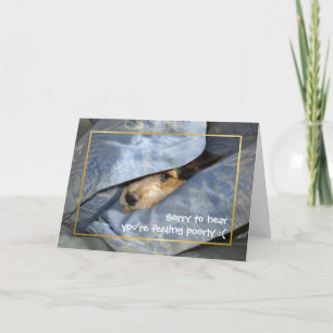 Get well soon dog card