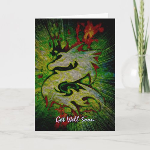 Get Well Soon Dragon Card