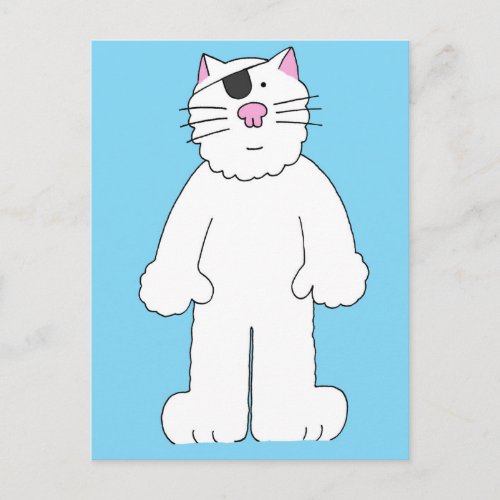 Get Well Soon Eye Surgery Cartoon Cat Postcard