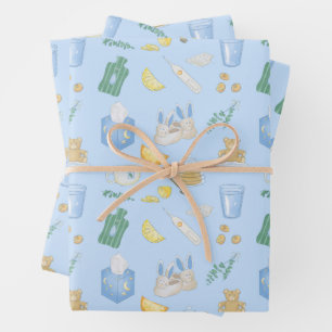 Get Well Soon Feel Better Sick Day Cold and Flu Wrapping Paper Sheets