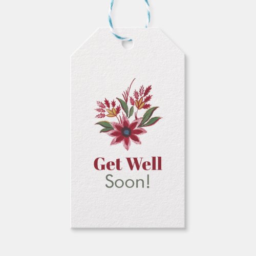 Get Well Soon Floral Gift Tags