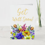 Get Well Soon Foil Greeting Card