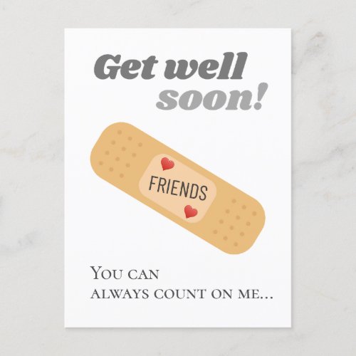 Get well soon Friends Postcard