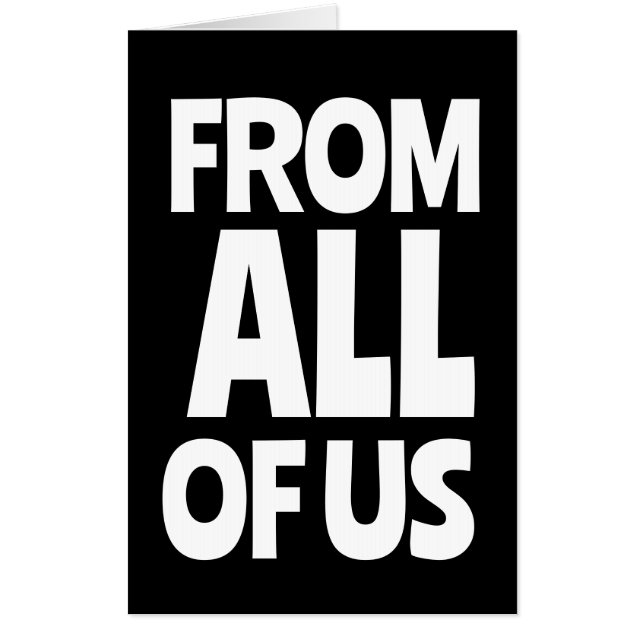 GET WELL SOON FROM ALL OF US JUMBO CARD (Front)