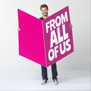 GET WELL SOON FROM ALL US BIG PINKGREETING CARD