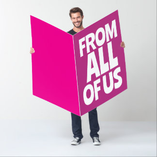 GET WELL SOON FROM ALL US BIG PINKGREETING CARD