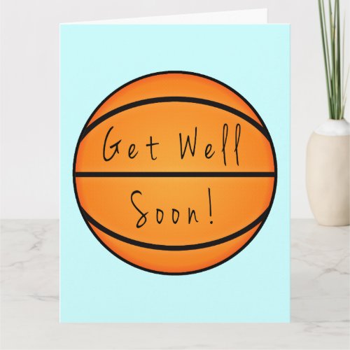 Get Well Soon from Basketball Team Large Card