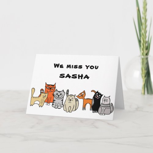 Get Well Soon from Cute Cat Group Blank Inside Card