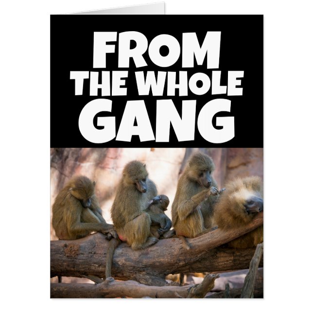 GET WELL SOON FROM US ALL MONKEYS BIGGEST CARD (Front)