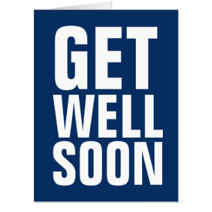 GET WELL SOON GIANT BIG CUSTOM GREETING CARDS