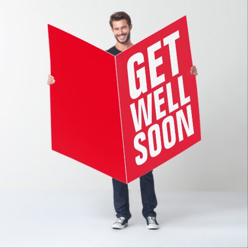 GET WELL SOON GIANT BIGGEST HUGE GREETING CARD