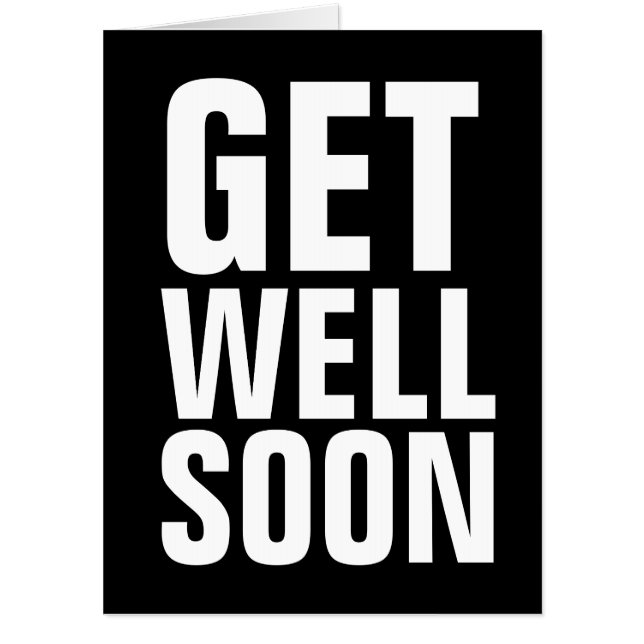 GET WELL SOON GIANT JUMBO HUGE CARDS (Front)