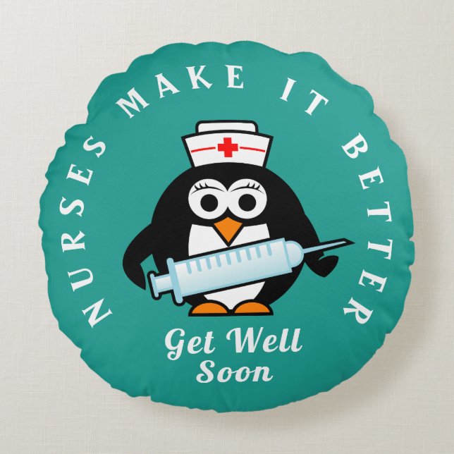 Get Well Soon gift pillow for recovering patient (Front)