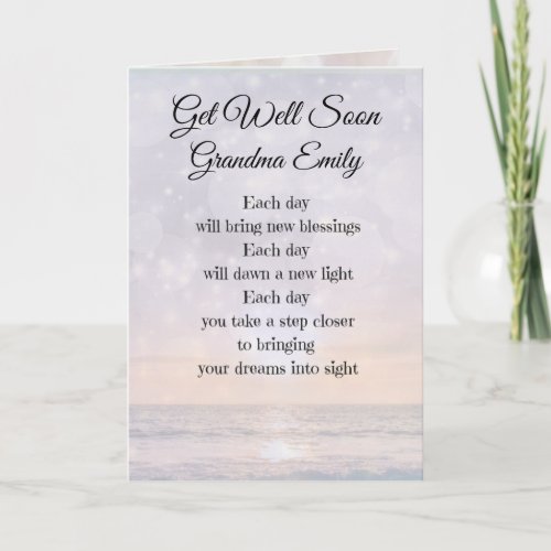 Get Well Soon Grandma design Card