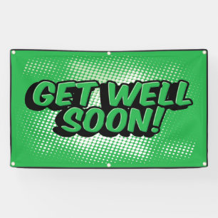 Get Well Soon green Banner