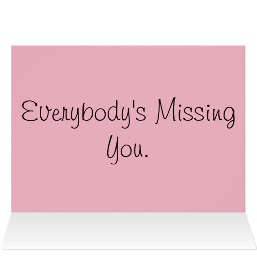 Get Well Soon Greeting Card (Inside Horizontal (Top))