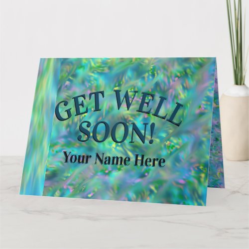 Get Well Soon Greeting Card _ Your Name  Message