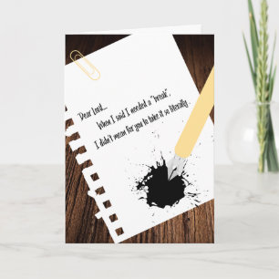 get well soon! humorous card