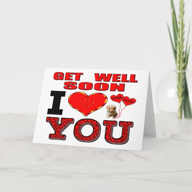 Get Well Soon I Love You Card (Front)