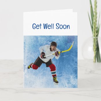 Get Well Soon Ice Hockey Sport Card by countrymousestudio at Zazzle