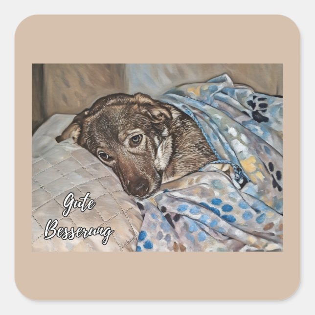 Get Well Soon in German Sticker (Front)