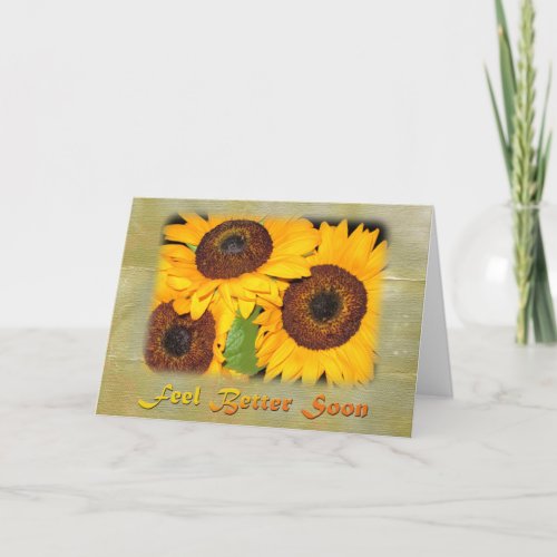 Get Well Soon Knee Surgery Sunflowers Card