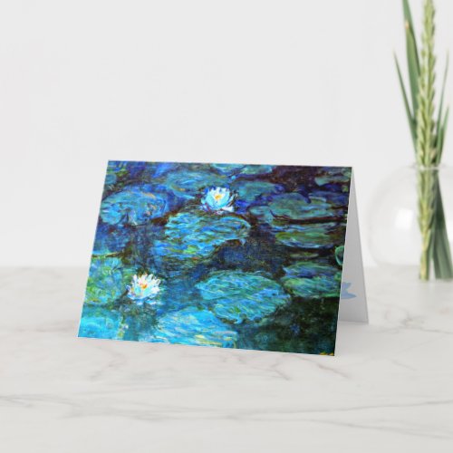 Get Well Soon Monets Water Lily artwork Card