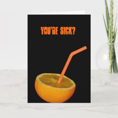 Get Well Soon Orange Juice Card